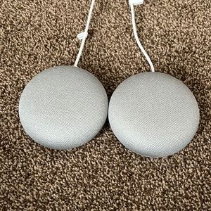 Pair of Google home minis